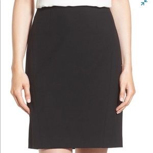 classic black pencil office work career skirt